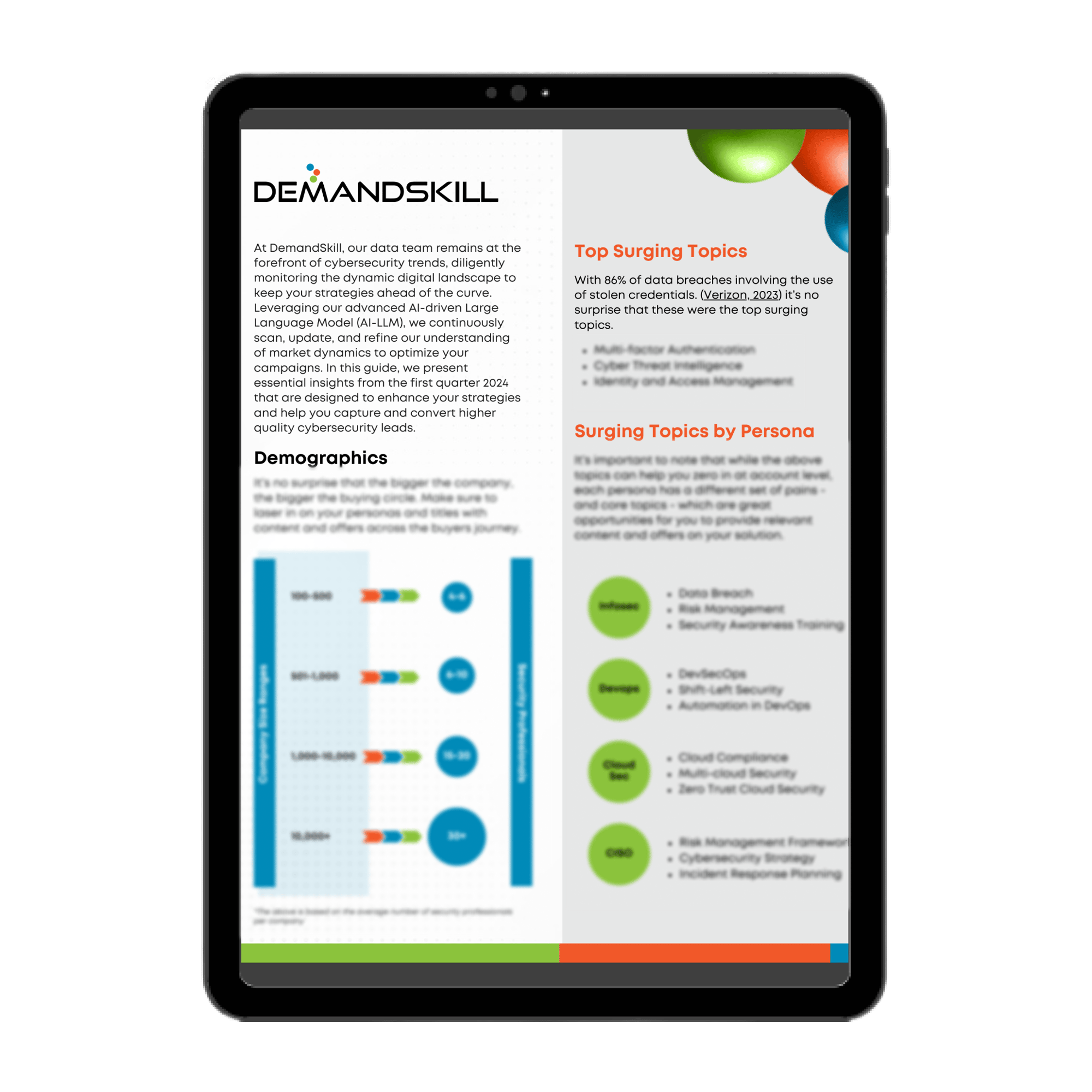 cybersecurity one pager blurred