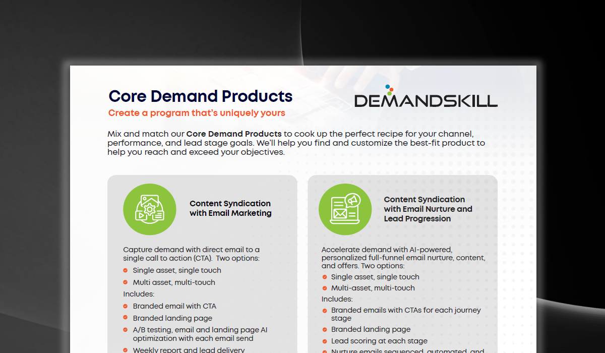 Core Demand Products Datasheet